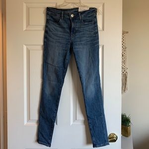 American Eagle brilliant blue next level stretch jeggings